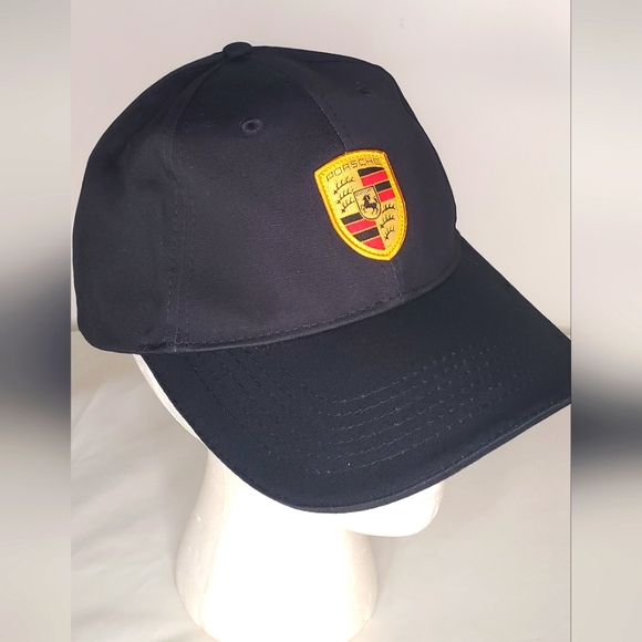 PORSCHE-genuine black baseball cap- embroidered logo - Unisex